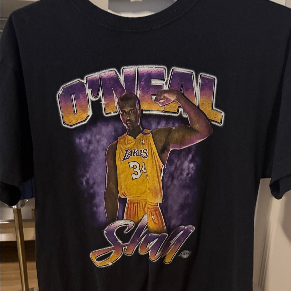 Mitchell & Ness Black and Purple Graphic Tee